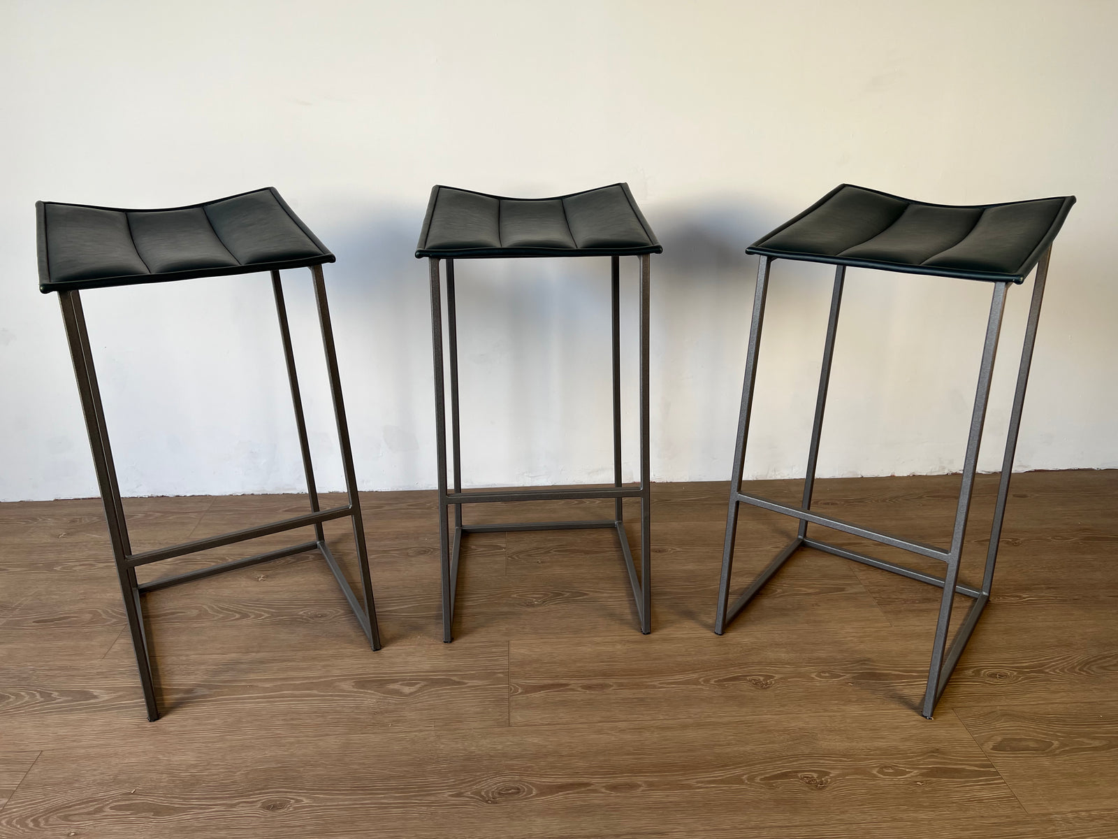 Bocca Vinyl Bar Height Stool (Set of Three)