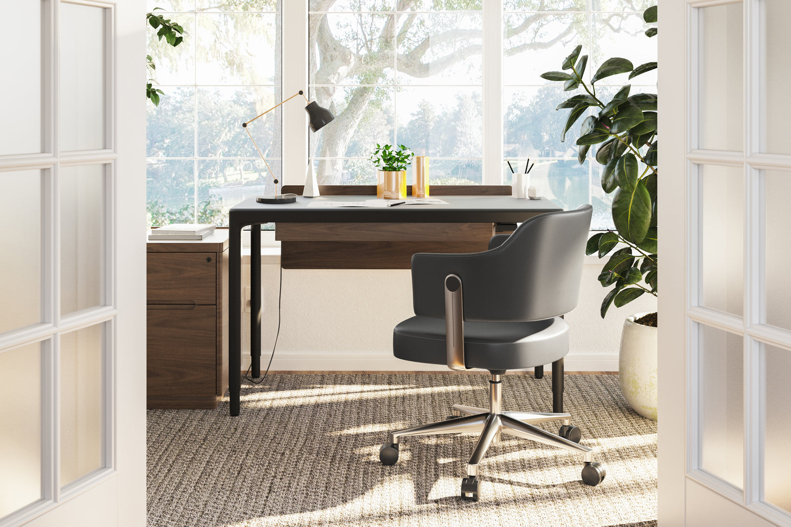 Black Luma Lift Desk 6761