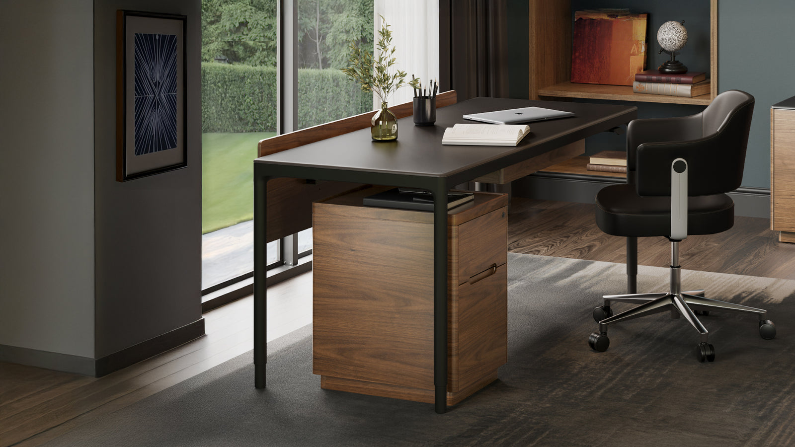 Black Luma Lift Desk 6762