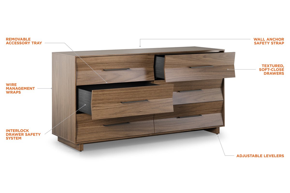 Kava 6 Drawer Dresser