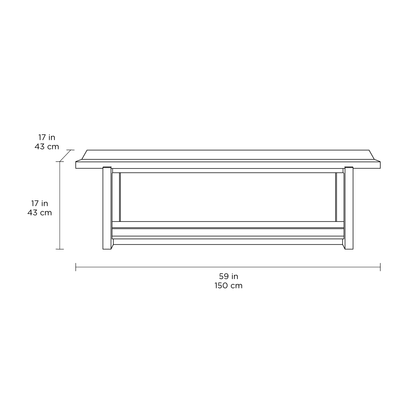 Kava Bench Washed Oak