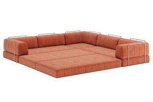 CozyPad Sofa Bed Corner With Arms