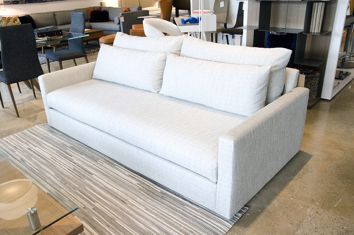 Deep seated sofa custom made order at Five Elements Contemporary