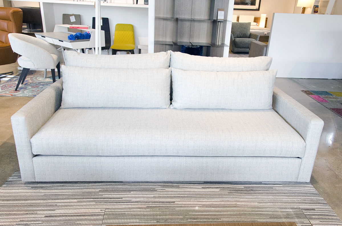 Deep seated sofa custom made order at Five Elements Contemporary