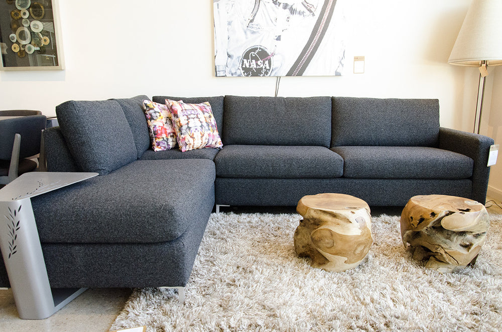 A modern designed sectional with classic comfort handcrafted in USA